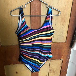 Rainbow one-piece swimsuit
